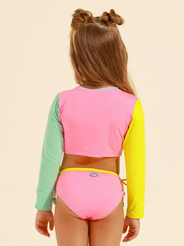 Kit Beachwear Infantil Cropped Sunshine