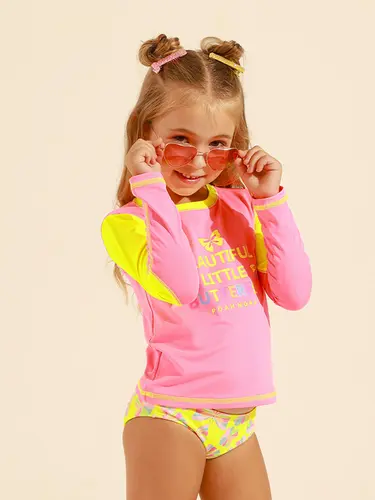 Kit Beachwear Infantil Blusa Borboleta Mini