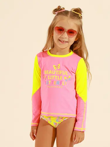Kit Beachwear Infantil Blusa Borboleta Mini