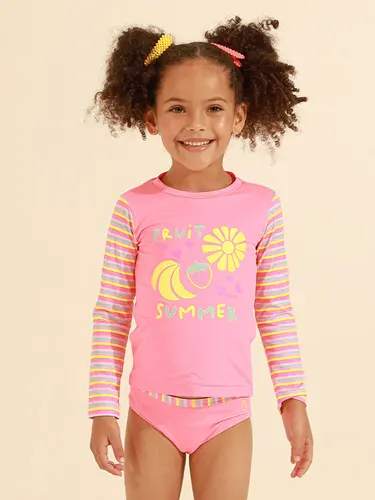 Kit Beachwear Infantil Blusa Fruits
