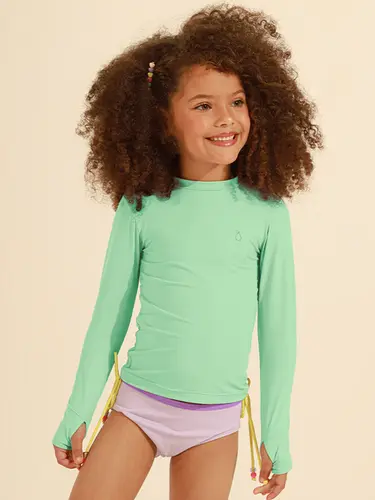 Blusa Infantil UV Poliamida Com Encaixe Para O Dedo