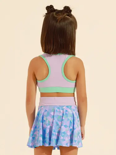 Conjunto Infantil Top Com Saia Dry Fit Mini