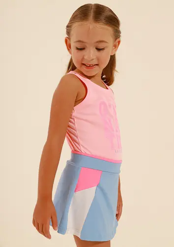 Conjunto Infantil Regata E Shorts Saia Gym