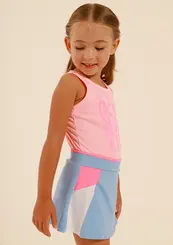 Conjunto Infantil Regata E Shorts Saia Gym