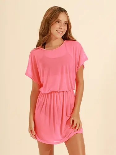 Saída De Praia Vestido Tule Poah