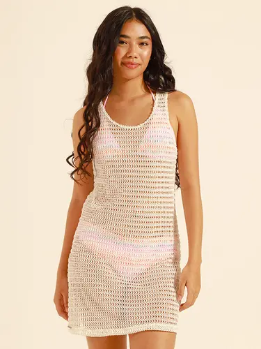 Saída De Praia Vestido Crochet Capri