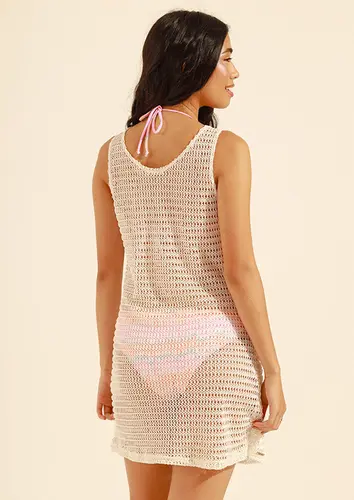 Saída De Praia Vestido Crochet Capri