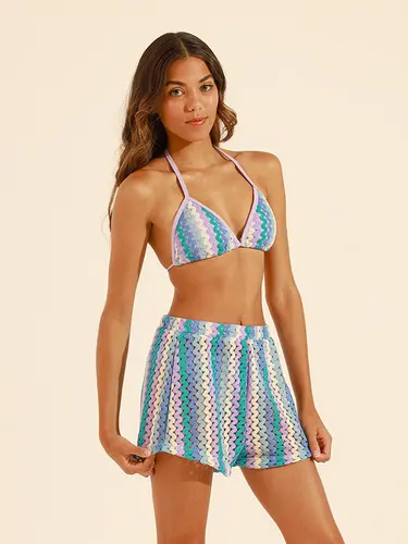 Saída De Praia Shorts Crochet Color