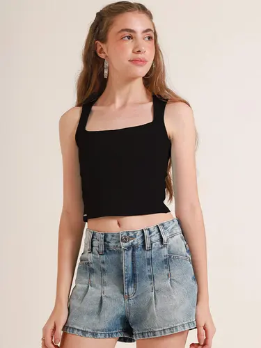 Blusa Cropped Canelado Elis