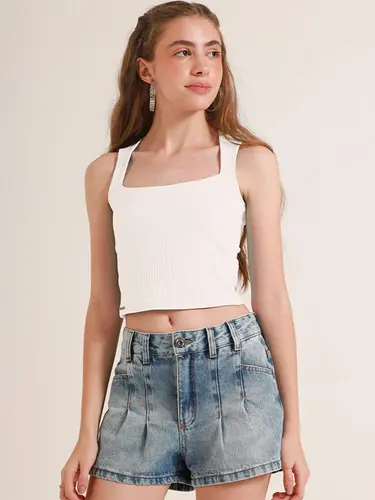 Blusa Cropped Canelado Elis