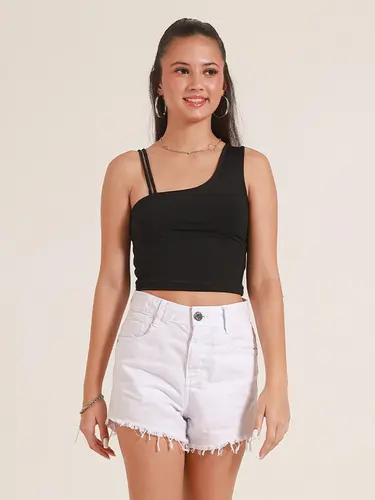 Blusa Cropped Lycra Ombro Só