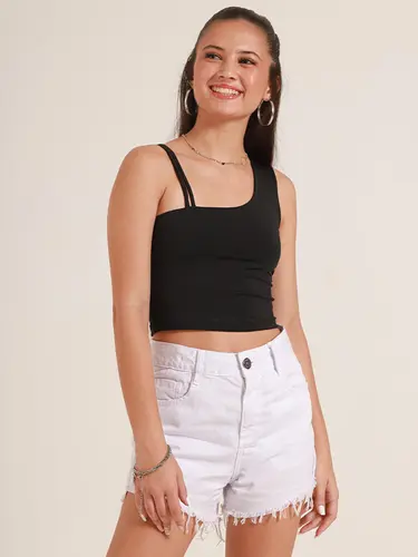 Blusa Cropped Lycra Ombro Só
