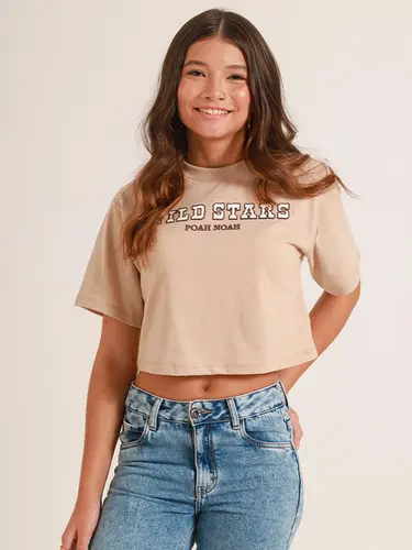 Tee Shirt Cropped Stars