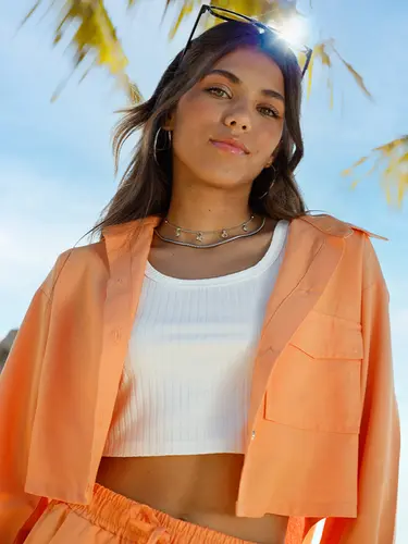 Camisa Cropped De Viscose