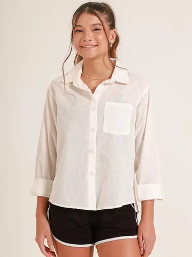 Camisa Tricoline Flamê Off Poah