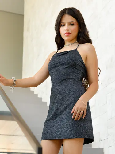 Vestido Shine Trançado Poah