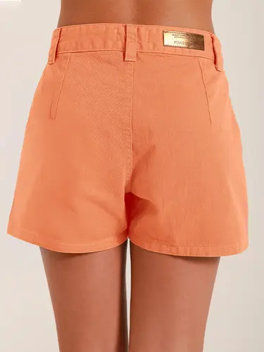 Shorts Saia Sarja Color Com Bolsos