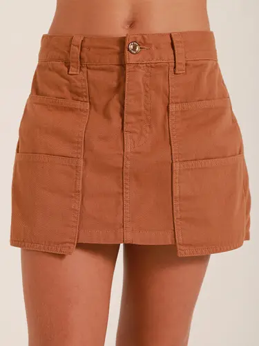 Shorts Saia Sarja Color Com Bolsos