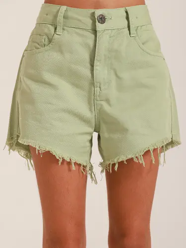 Shorts Sarja Cintura Alta Color PN