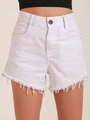Shorts Sarja Cintura Alta Color PN