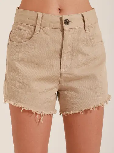 Shorts Sarja Cintura Alta Color PN
