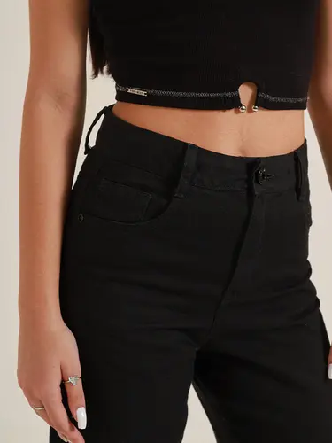 Calça Sarja Wide Leg Color