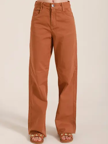 Calça Sarja Wide Leg Color