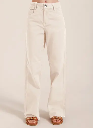 Calça Sarja Wide Leg Color