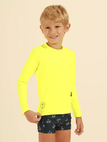 Camiseta Infantil Lycra Proteção UV 50+ Fluor