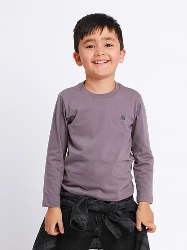 Camiseta Infantil Manga Longa Bordado BD