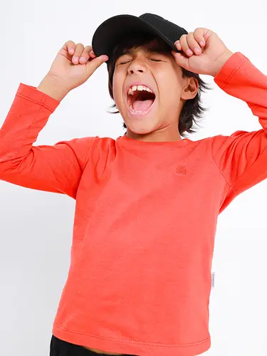 Camiseta Infantil Manga Longa Bordado BD