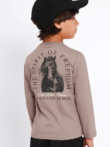 Camiseta Infantil Wild Manga Longa