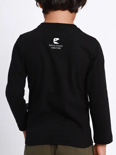 Camiseta Infantil T-Rex Manga Longa