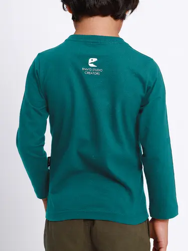 Camiseta Infantil T-Rex Manga Longa