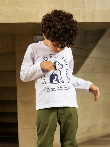 Camiseta Infantil Dogs Manga Longa