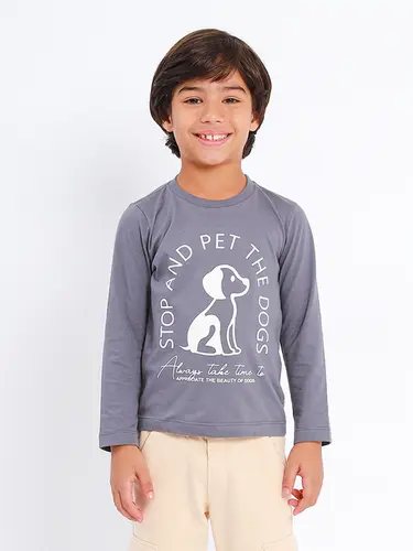 Camiseta Infantil Dogs Manga Longa