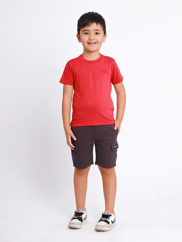 Bermuda Infantil Sarja Cargo com Bolsos Laterais