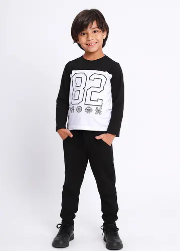 Conjunto Infantil Camiseta e Calça Molevisco Eighty Two