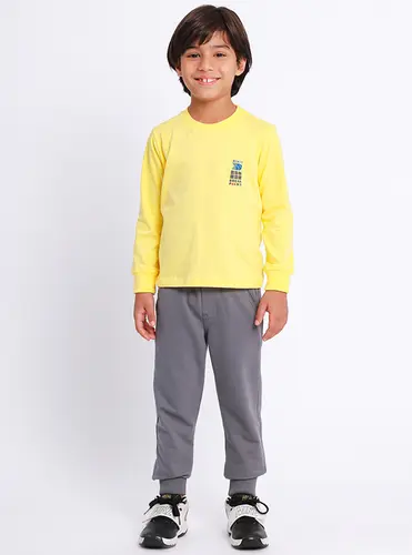 Conjunto Infantil Camiseta e Calça Moletinho Tennis