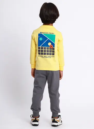 Conjunto Infantil Camiseta e Calça Moletinho Tennis