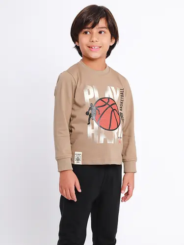 Conjunto Infantil Camiseta e Calça Moletinho Play Hard