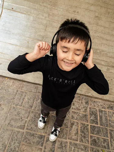 Conjunto Infantil Camiseta Guitar e Calça Sarja