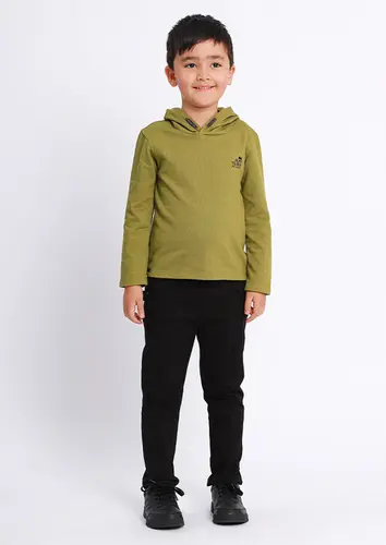 Conjunto Infantil Camiseta Alps com Capuz e Calça Sarja