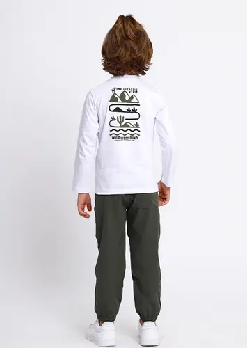 Conjunto Infantil Camiseta Dino e Calça Microfibra