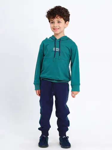 Conjunto Infantil Blusa com Capuz e Calça Moletinho Sports