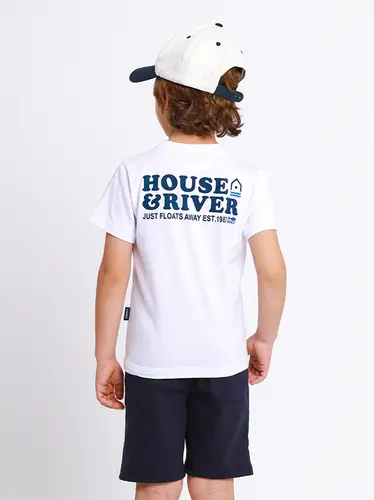 Conjunto Infantil Camiseta e Bermuda Moletinho House & River