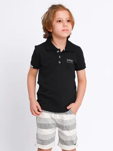 Conjunto Infantil Polo e Bermuda Sarja Highlands