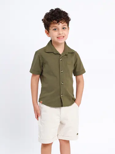 Conjunto Infantil Camisa e Bermuda Sarja Brand