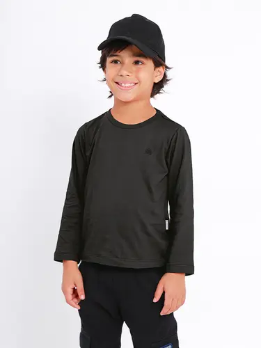 Camiseta Essencial Logo Bordado Manga Longa Banana Danger