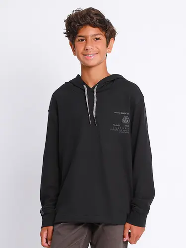 Camiseta com Capuz Malhão Tricot